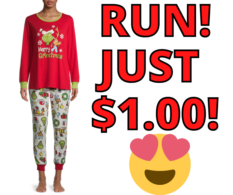 Dr. Seuss Grinch Pajamas Set Just $1.00 at Walmart!