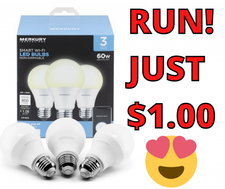 Smart LED Wifi Bulb 3 pack Just $1.00 at Walmart