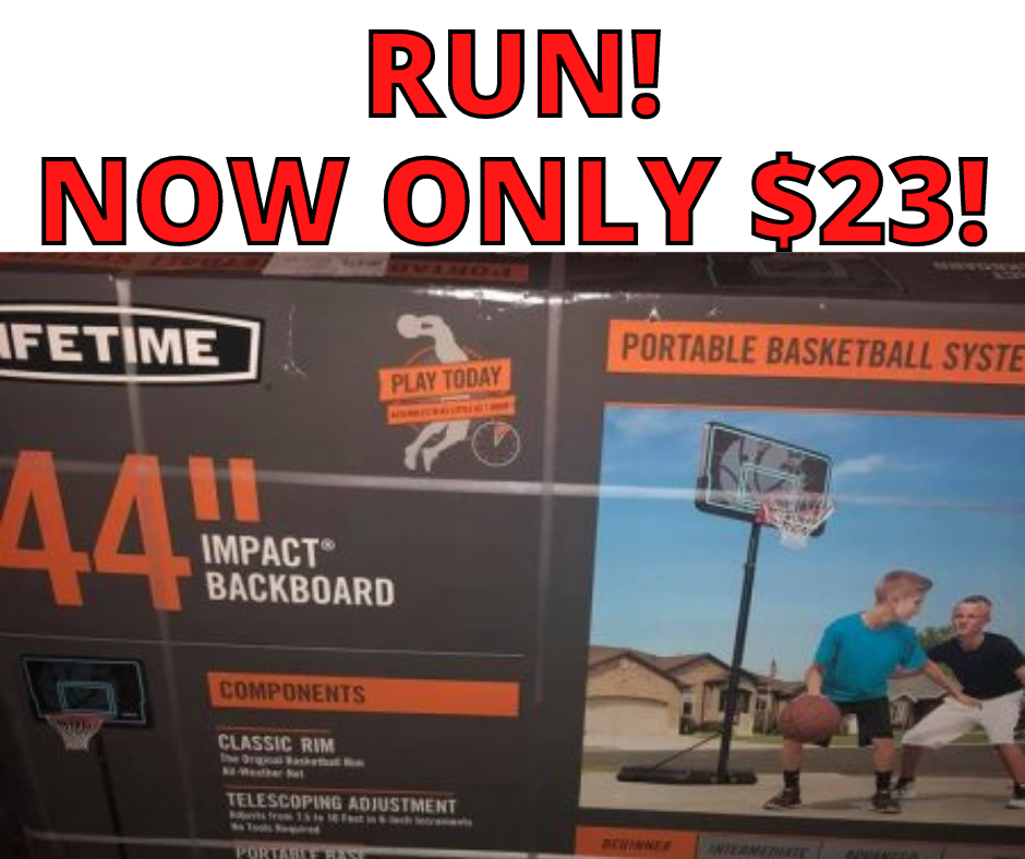 Lifetime 44″ Portable Basketball System Just $23! (Was$123)