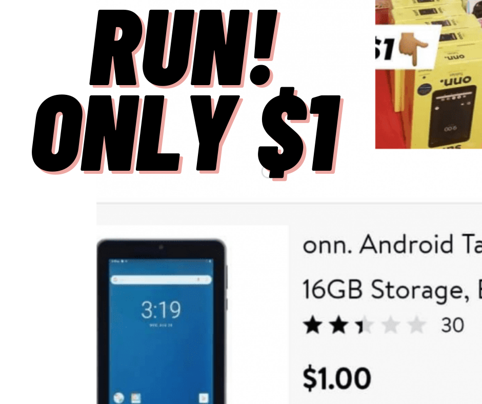Onn Tablet Only $1 at Walmart!!!!   (was $77!)