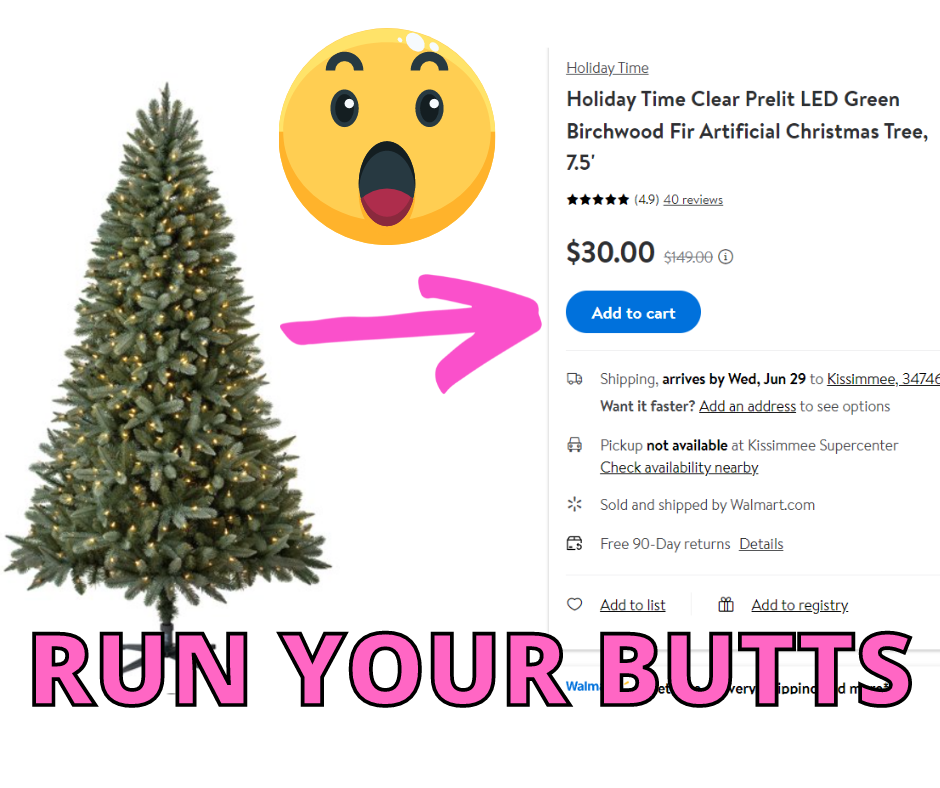 7.5 Foot Pre Lit Christmas Tree Huge Price Drop!