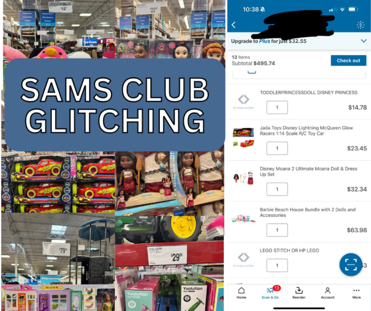 SAMS CLUB IS GLITCHING IN STORE! MANY ITEMS RINGING UP MUCH LOWER THEN PRICED!