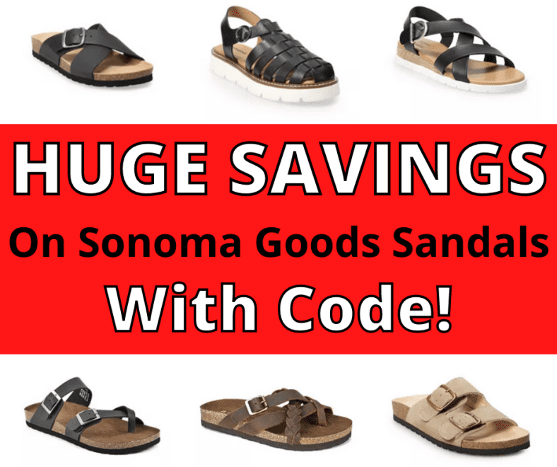 Sonoma Goods Sandalshuge Savings With Code!