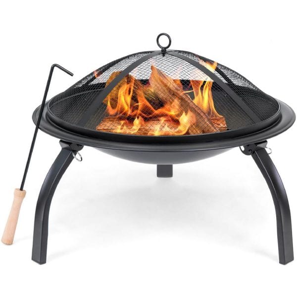 22in Fire Pit Bowl w/ Mesh Cover Price Drop!