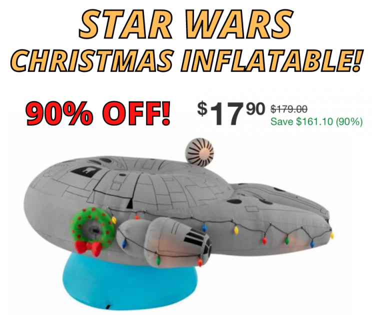 Pre-Lit 9 Ft Star Wars Inflatable! 90% Off!
