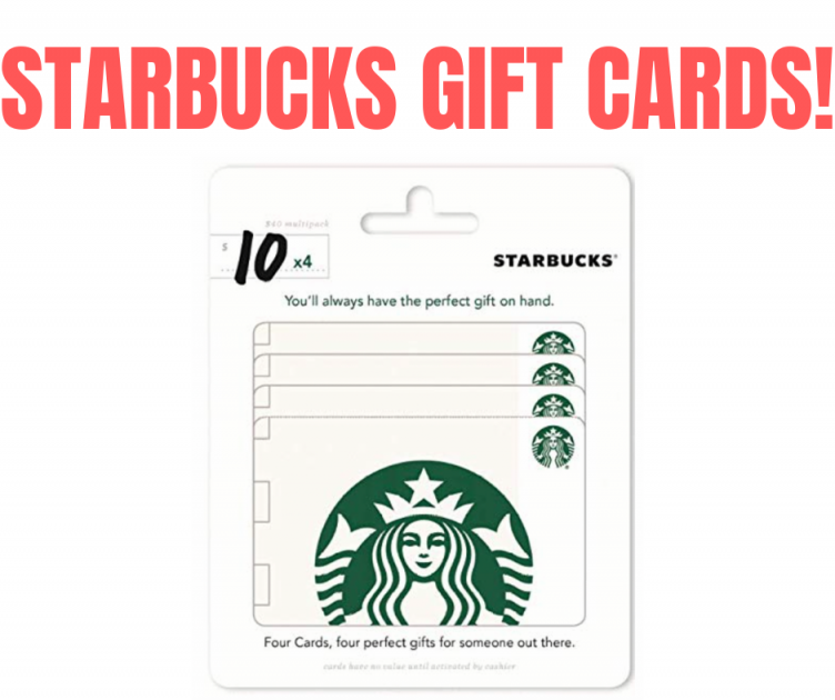 Starbucks Gift Cards $10×4!