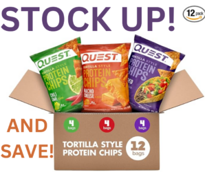 STOCK UP On Quest Nutrition Protein Chips Variety Pack ON AMAZON!