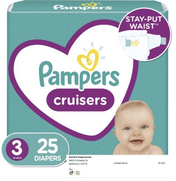 Pampers Cruisers, 25 Count As Low As 3¢!!!
