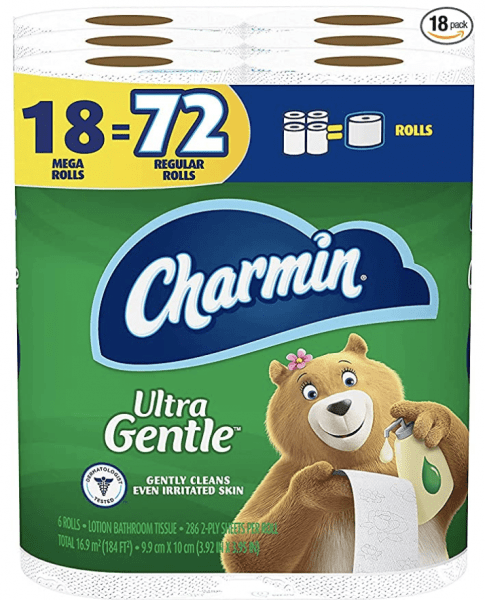 Charmin Ultra Gentle Toilet Paper 72 Regular Rolls Only $4!