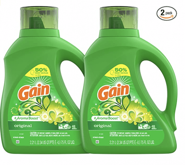 GAIN LAUNDRY DETERGENT 2- PACK FREE ON AMAZON!