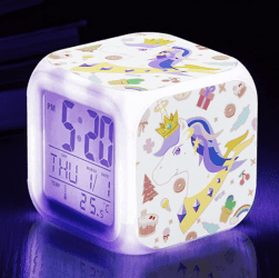 Kids Unicorn Alarm Clock Night Light! HUGE SAVINGS On Amazon!