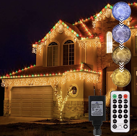 OUTDOOR DECORATION ICICLE LIGHTS 70% OFF ON AMAZON!