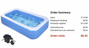 INFLATABLE SWIMMING POOL GLITCH! 95% OFF ON AMAZON!
