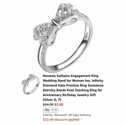 Infinity Diamond Engagement Band 90% Off With Code!