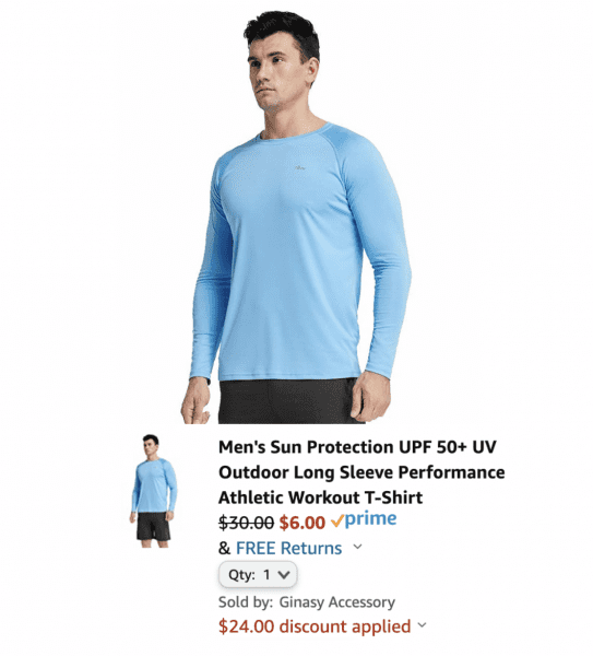 Get 80% Off Men’s Sun Protection UV Long Sleeve Shirts!