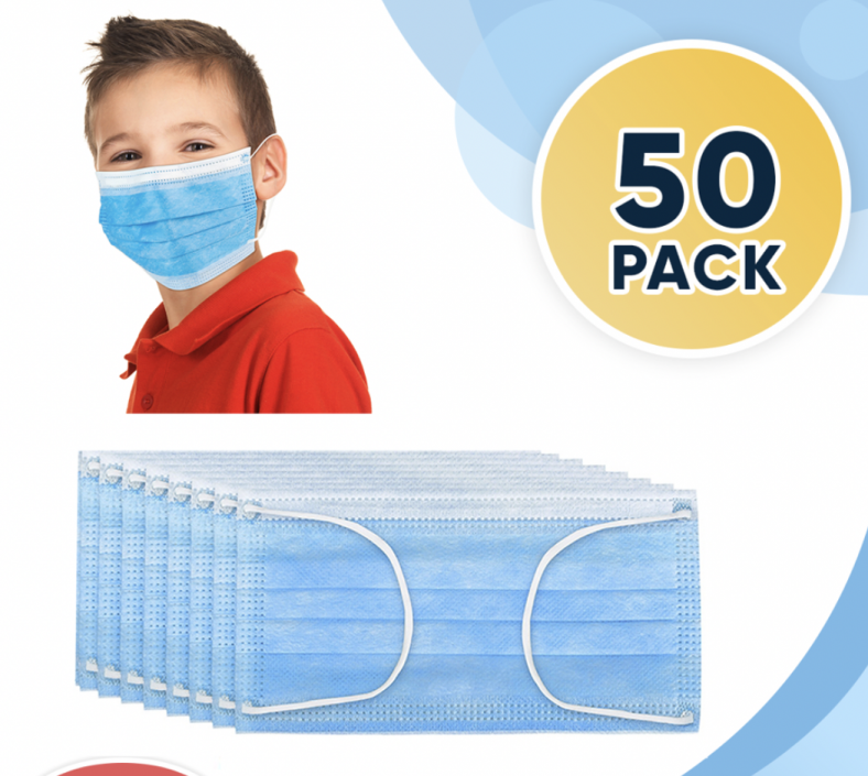 Kids Face Mask Set Of 50 Disposable Masks! HOT SAVINGS!