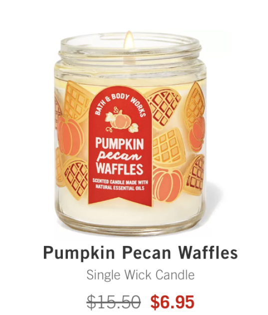 Single Wick Candles On Sale At Bath And Body Works!