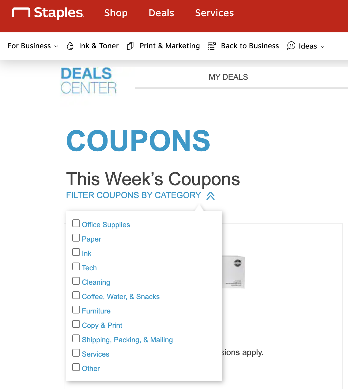 Staples Coupon