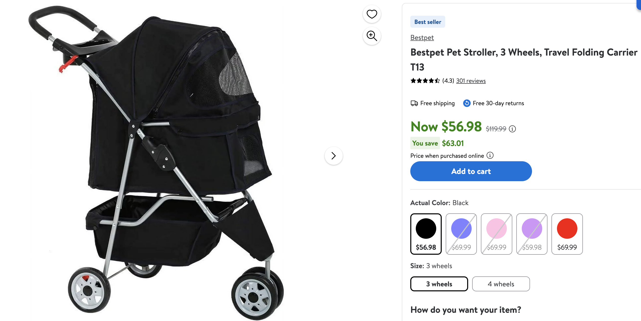 Walmart Pet Stroller