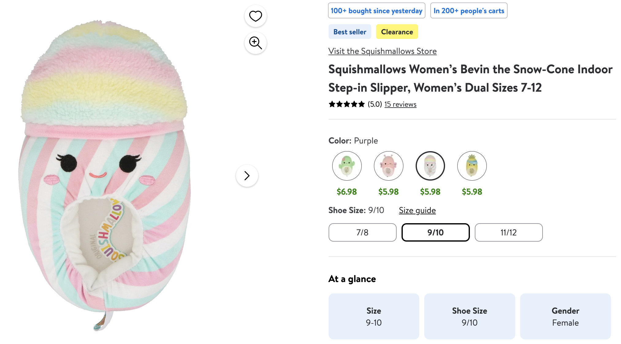 Squishmallow Slippers Walmart