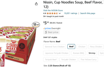 Amazon Beef Cup Noodles