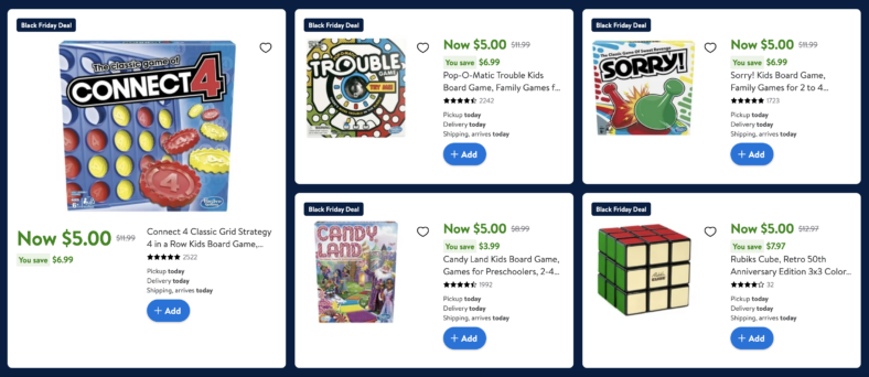 Walmart $5 Board Games