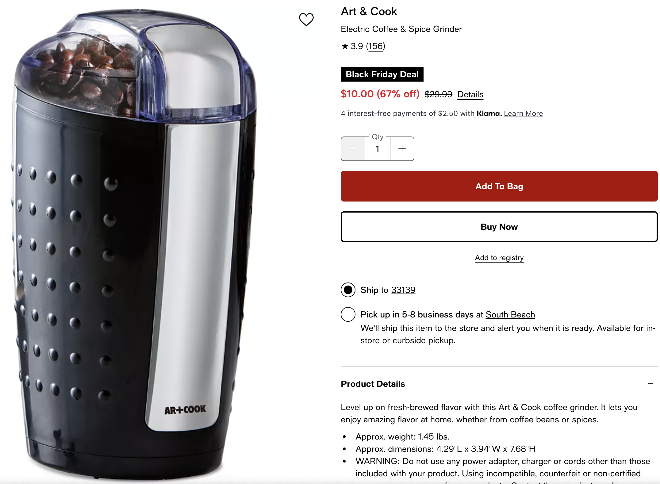 Macys Coffee Grinder