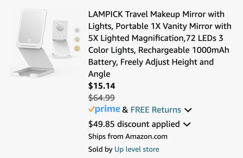 Amazon Travel Mirror