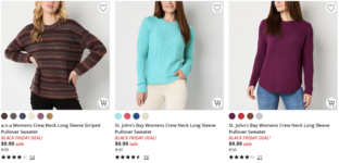 JCPenneys Womens Sweaters