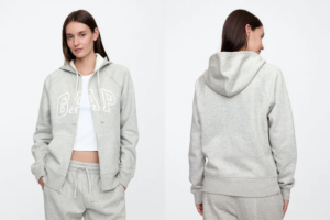 GAP Logo Zip Hoodie 70% OFF!