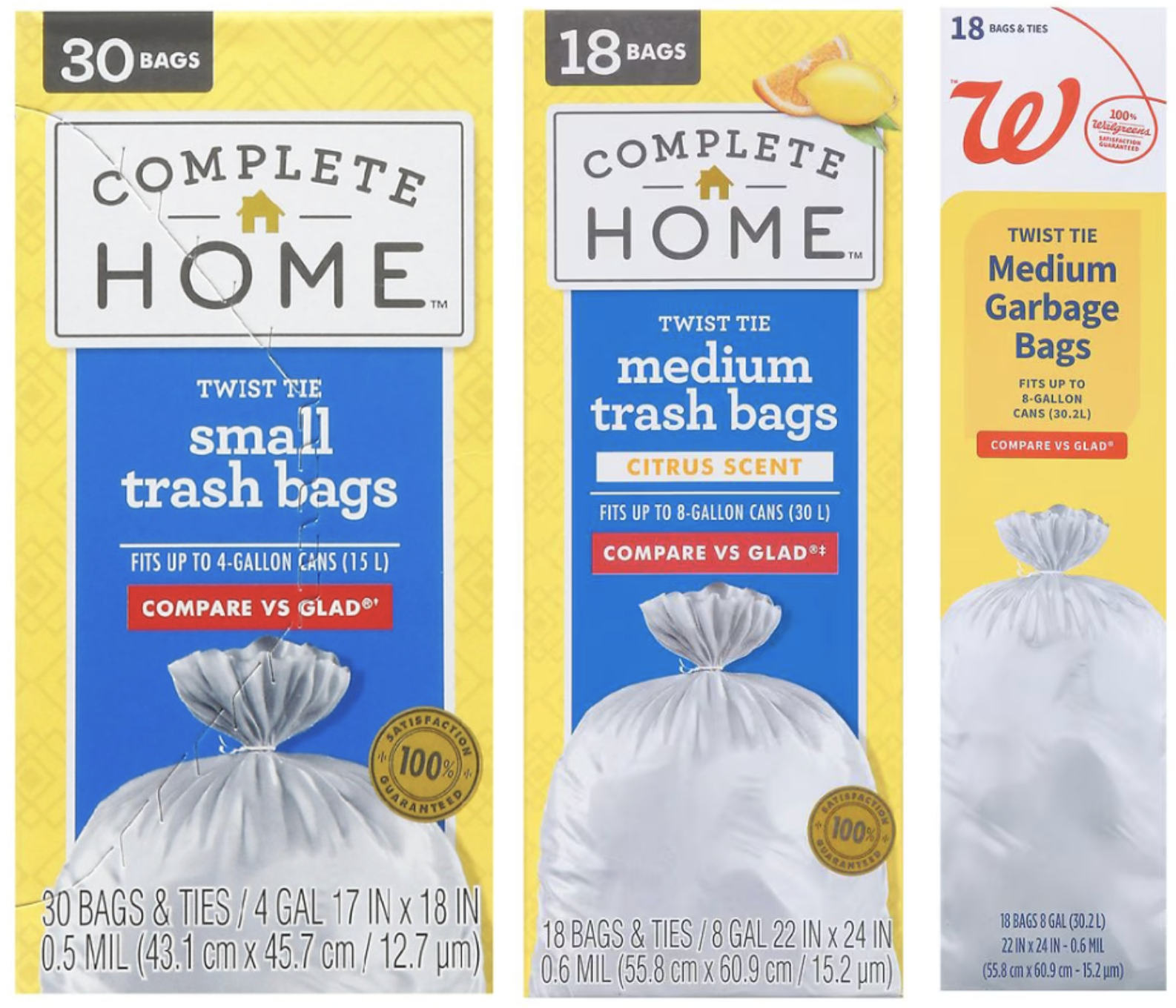 Walgreens Trash Bags