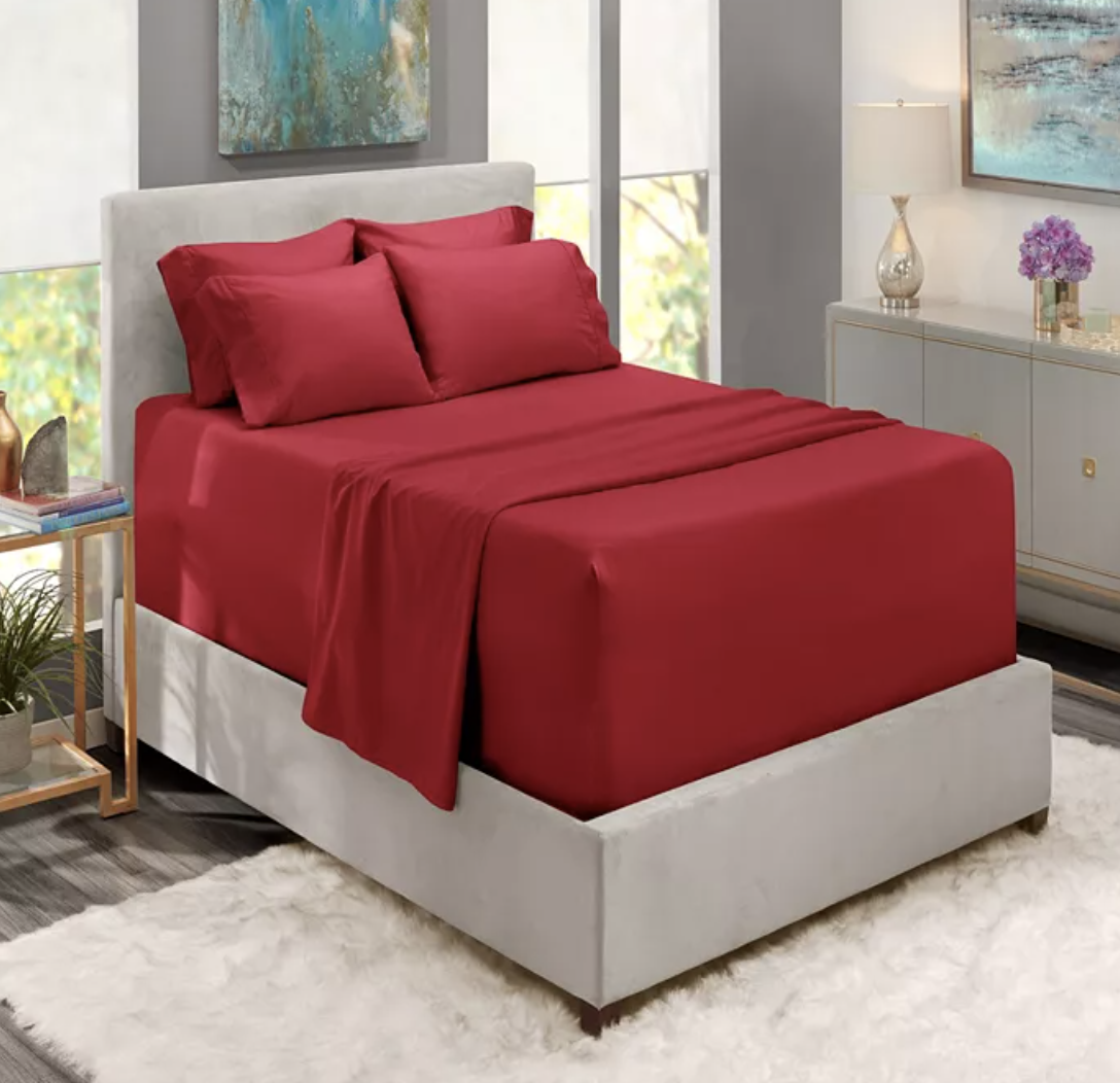 Bedding 6 Piece Extra Deep Pocket Bed Sheet Set