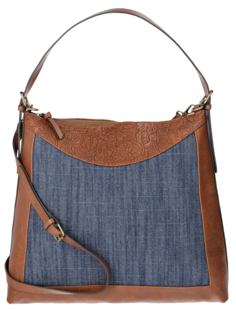 The Pioneer Woman Denim Hobo Crossbody Bag