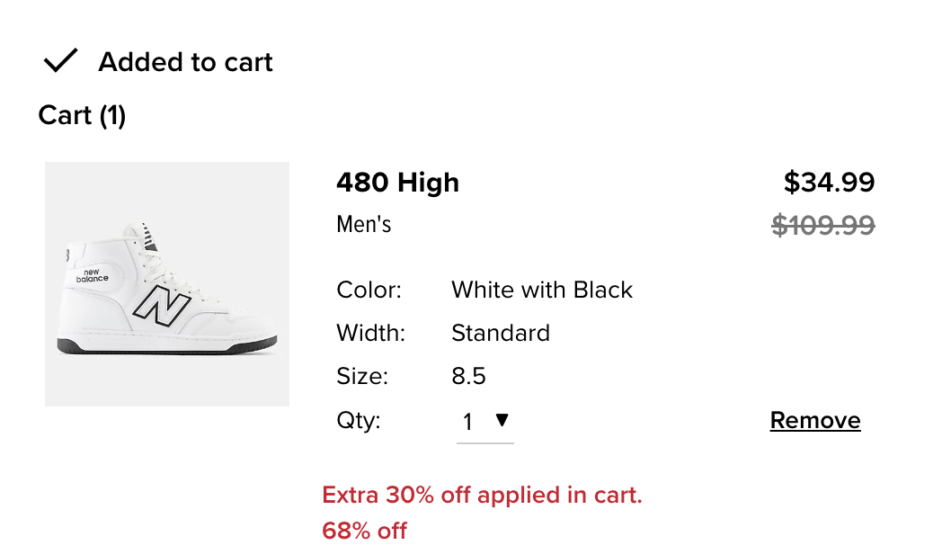 New Balance 480 High Sneakers HUGE Price Drop!