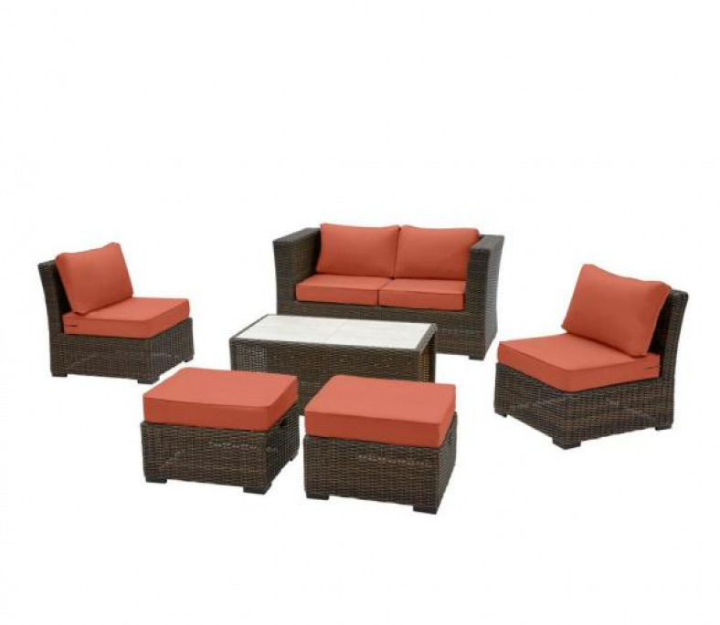 Hampton Bay Wicker Outdoor Patio Seating Set On Sale Today Only At Home Depot