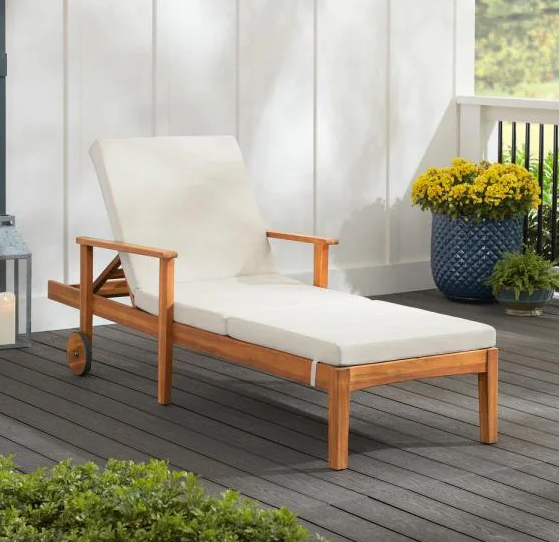 Teak Wood Chaise Lounge Today Only Special at Home Depot!