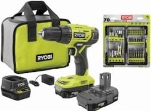 Ryobi Cordless Drill Driver Kit Price Drop for Todays Savings at Home Depot!