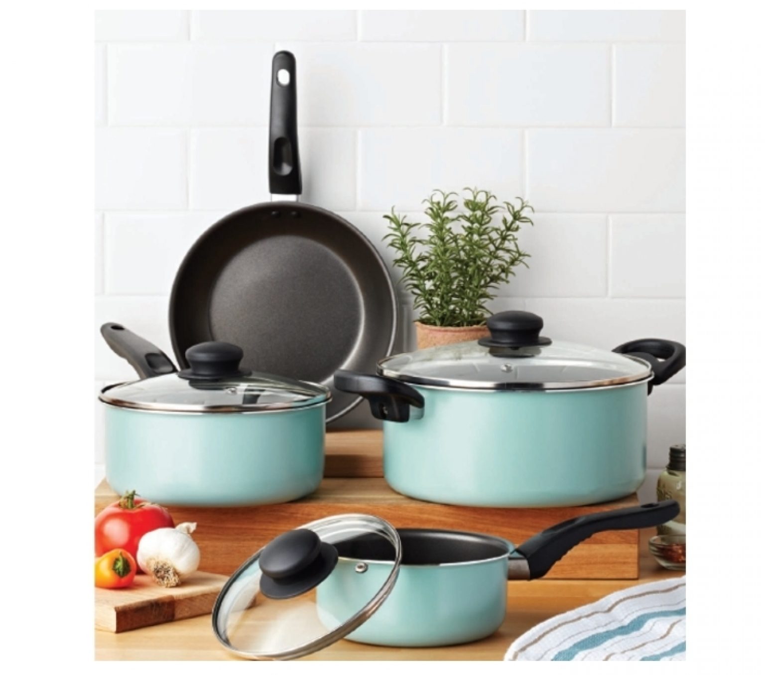 Mainstay 7 Piece Non Stick Cookware Set Low Price Deal At Walmart