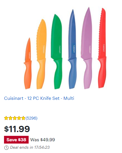 Cuisinart – 12 Pc Knife Set $11.99 Today Only!