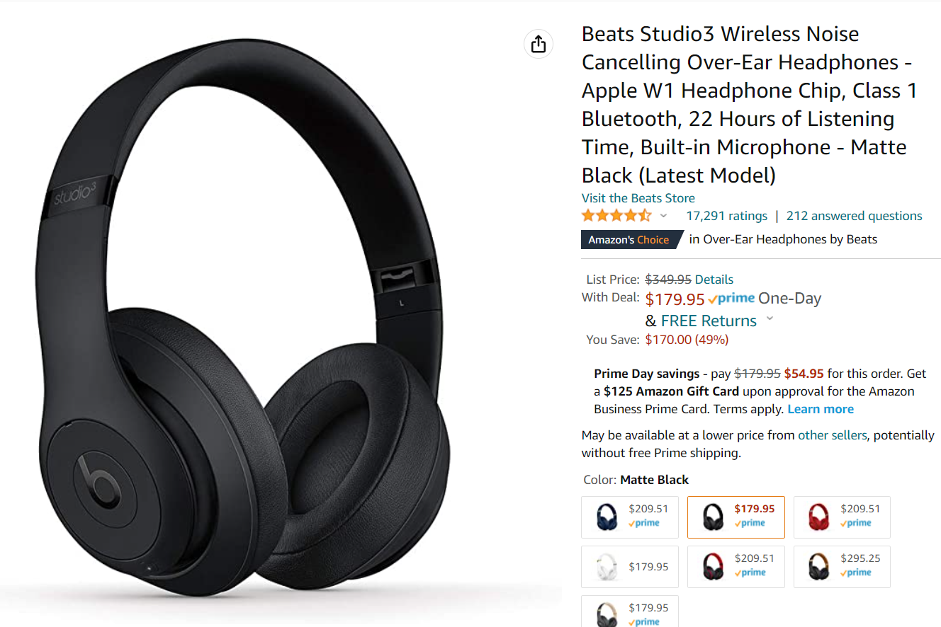 Beats Studio3 Headphones Huge Price Drop On Amazon!