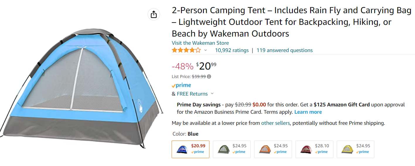 2 Person Tent For Super Cheap Price!
