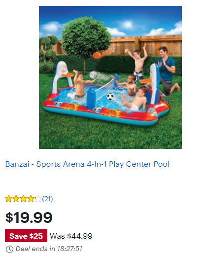 Banzai Play Center Pool Huge Price Drop Today Only