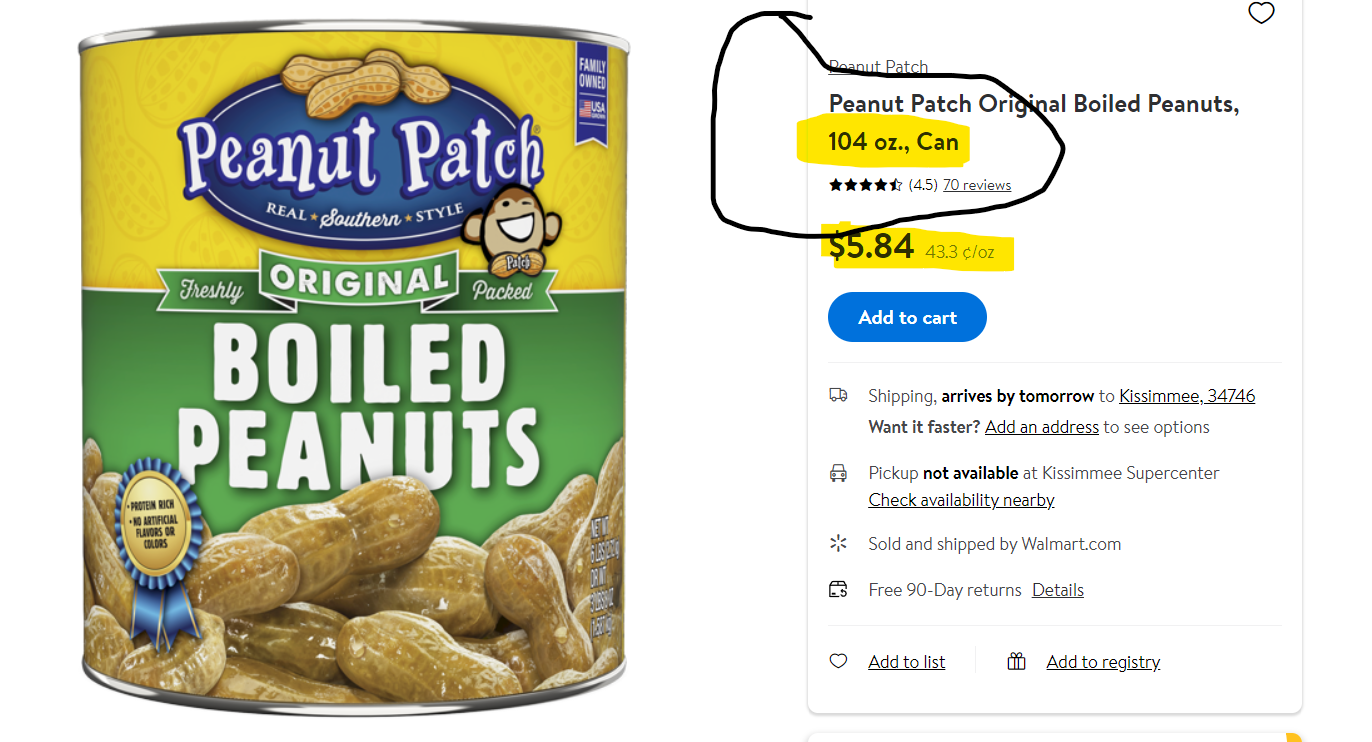 Peanut Patch Original Boiled Peanuts Glitch At Walmart!