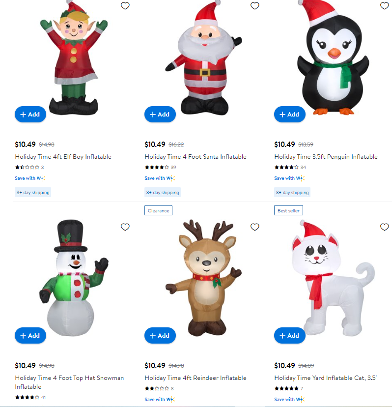 Christmas Blowup Clearance At Walmart.com Hurry!