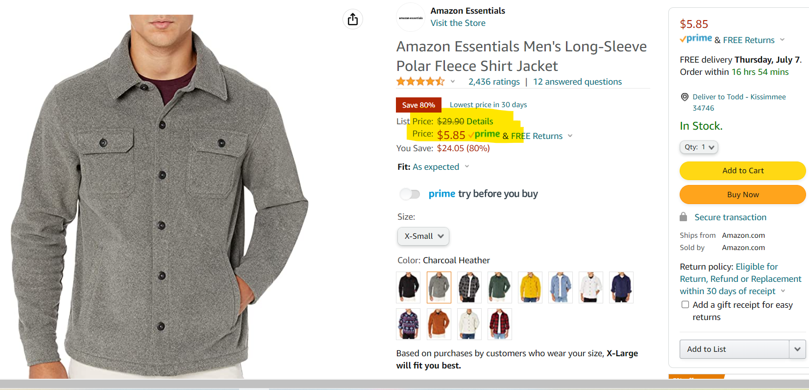 Amazon Price Error? Fleece Shirt Jacket 80% Off!