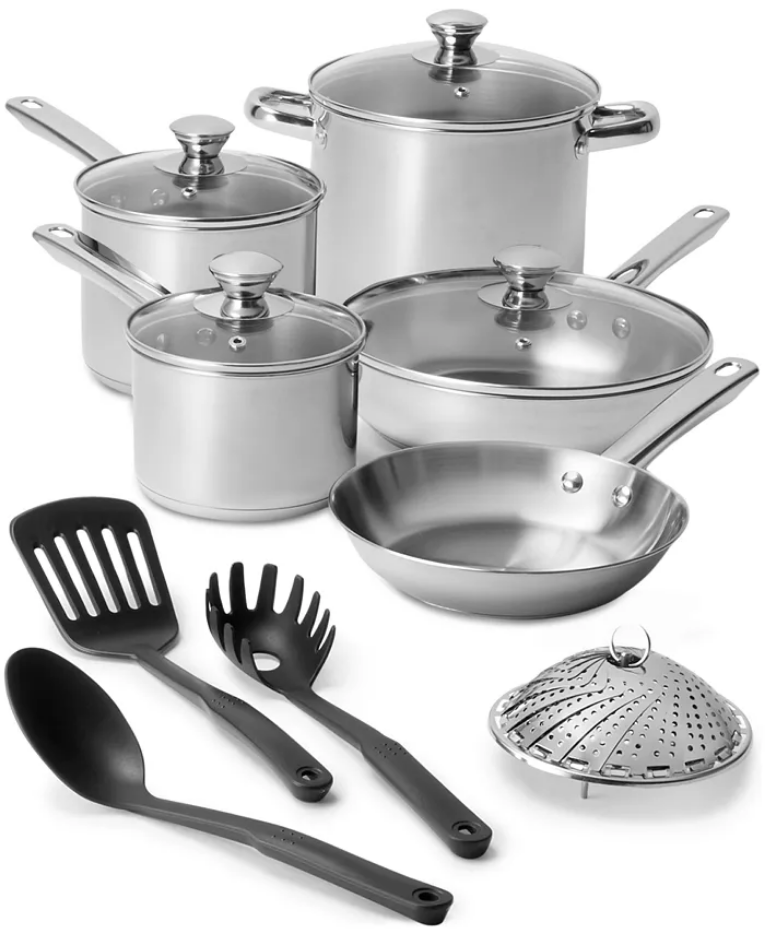 Screenshot 2023 05 17 at 10 48 12 Tools of the Trade Stainless Steel 13 Pc. Cookware Set Reviews Cookware Kitchen Macys