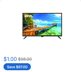 Onn 32″ LED TV ONLY $1!! Check Your Stores!