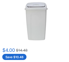 Mainstays Kitchen Trash Can $4 Clearance Deal!