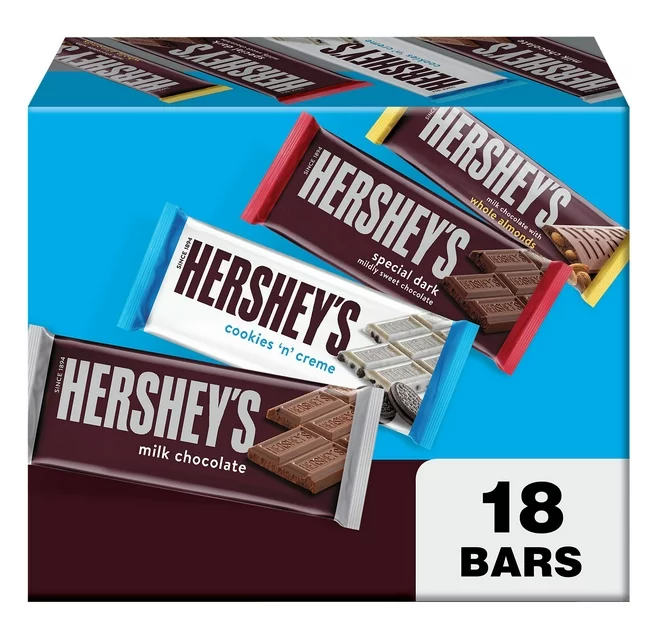 Hershey's Assorted Milk Chocolate Box 18 Bars Only $3!