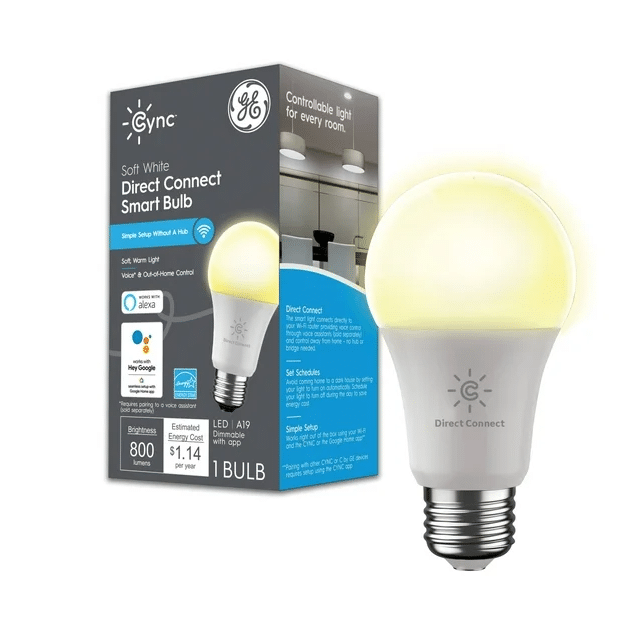 Screenshot 2023 12 30 at 18 43 42 GE Cync Smart LED Light Bulb 60 Watt Soft White A19 Bulb Medium Base   Walmart.com